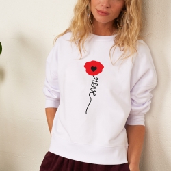 Sweat Blanc Papavero