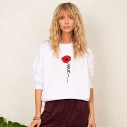 Sweat Blanc Papavero