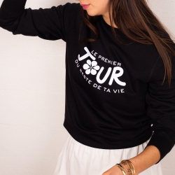 Sweat Noir Le Premier Jour by LesFutiles