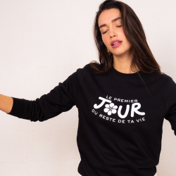 Sweat Noir Le Premier Jour by LesFutiles