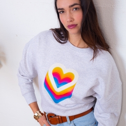 Sweat Boxy Gris Discoeur
