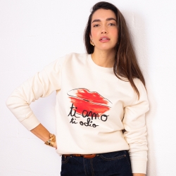 Sweat Crème Ti Amo Ti Odio