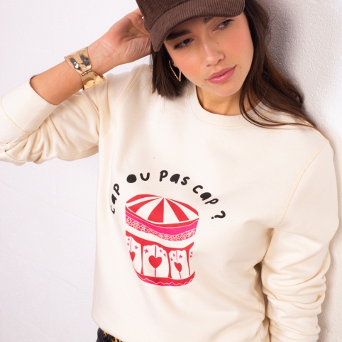 Sweat Crème Jeux d'Enfant collection NOSTALGIA