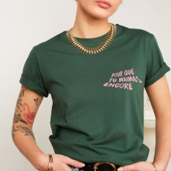 T-Shirt Vert Bouteille Aline by TrendyEmma