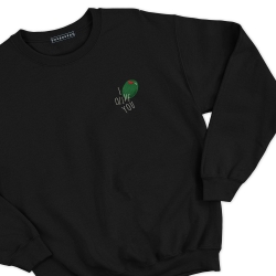 sweat homme noir i olive you Faubourg 54