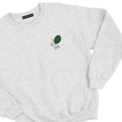 sweat homme gris i olive you Faubourg 54