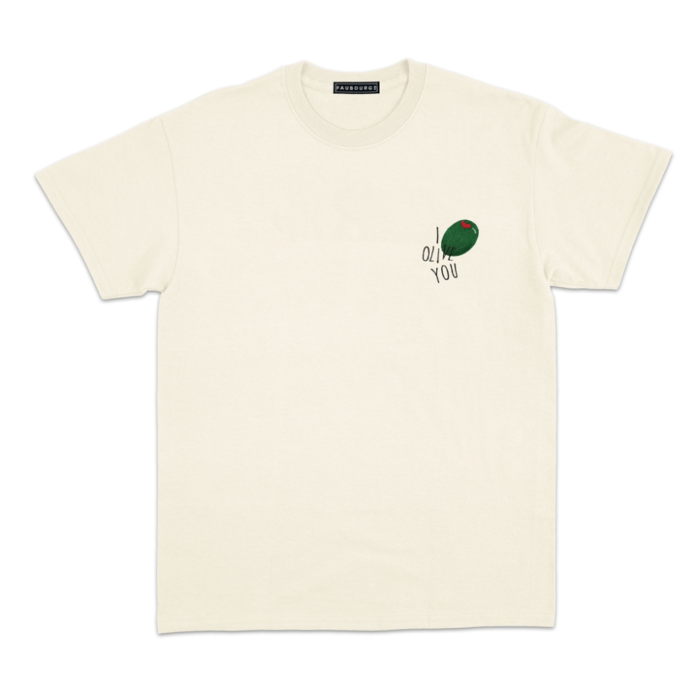 t-shirt crème homme i olive you Faubourg 54