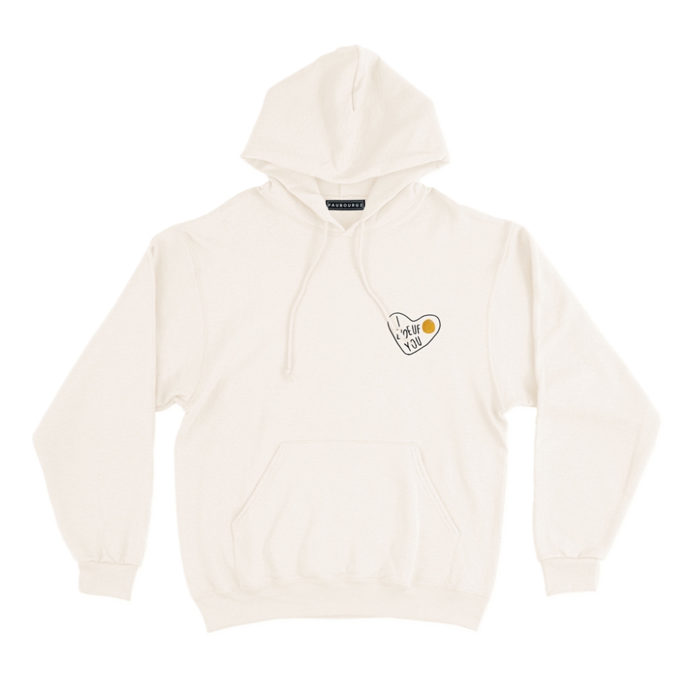 sweat capuche crème homme i l'oeuf you Faubourg 54