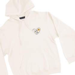 sweat capuche crème homme i l'oeuf you