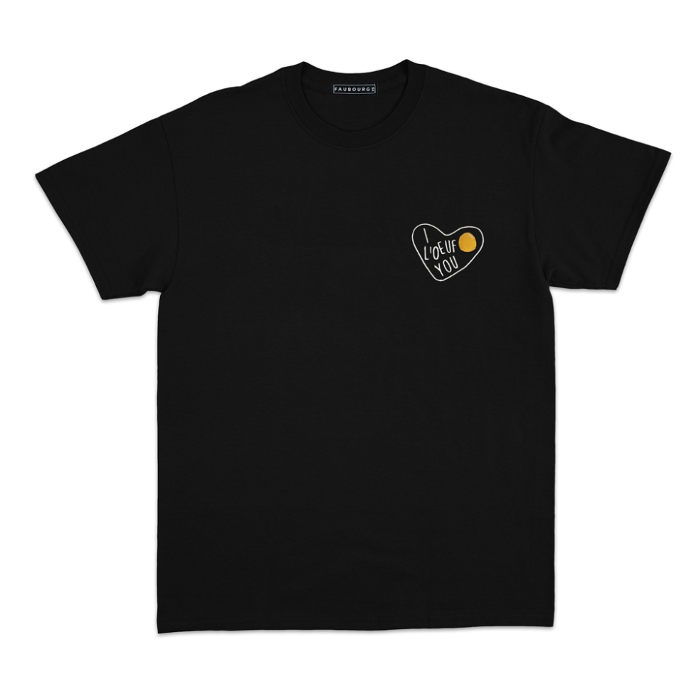 t-shirt noir homme i l'oeuf you Faubourg 54