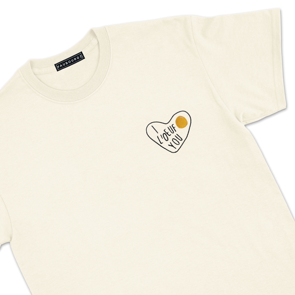 t-shirt crème homme i l'oeuf you Faubourg 54