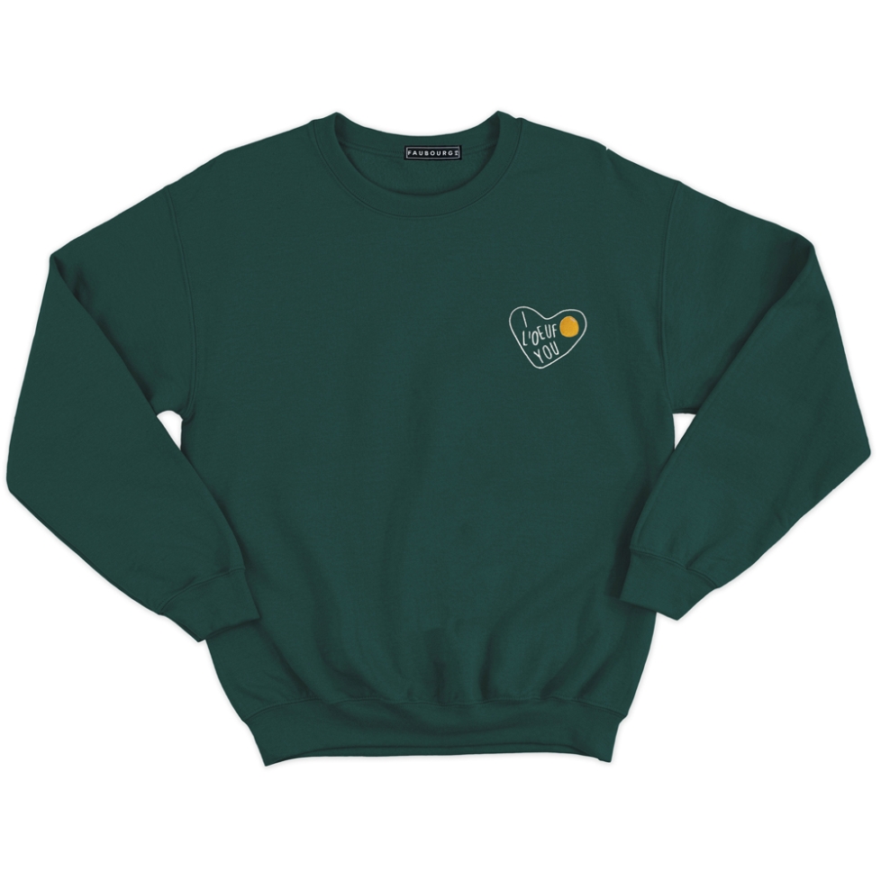 sweat vert homme i l'oeuf you Faubourg 54