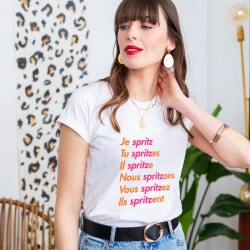 Pack 2 T-Shirts Blanc Spritzer Femme et Homme