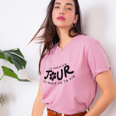 T-shirt Rose Le Premier Jour collection NOSTALGIA