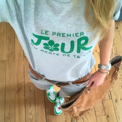 T-shirt Gris Le Premier Jour by LesFutiles