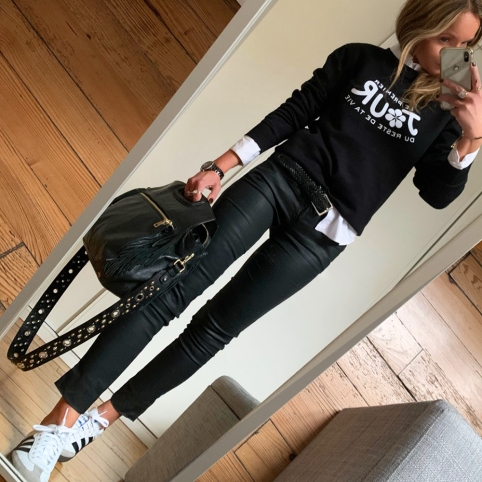 Sweat Noir Le Premier Jour by LesFutiles collection NOSTALGIA