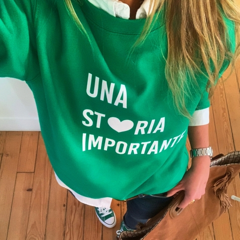 Sweat Vert Storia Importante by LesFutiles collection NOSTALGIA