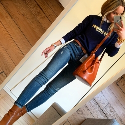Sweat Navy Allumer le Coeur by LesFutiles