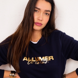 Sweat Navy Allumer le Coeur by LesFutiles