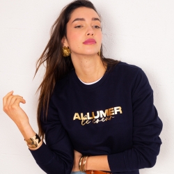 Sweat Navy Allumer le Coeur by LesFutiles