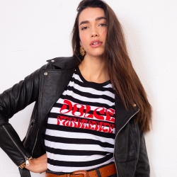 T-shirt Coco Noir Dolce Farniente by LesFutiles