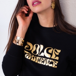 Sweat Noir Dolce Farniente