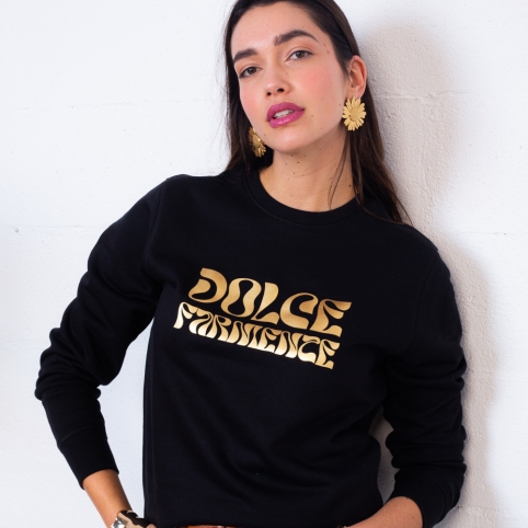 Sweat Noir Dolce Farniente collection NOSTALGIA