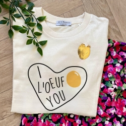 T-shirt Crème I l'Oeuf You