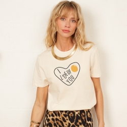 T-shirt Crème I l'Oeuf You