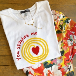 T-Shirt Blanc You Spaghet Me