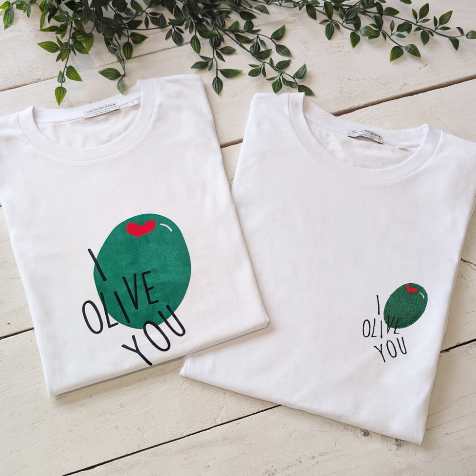 Pack T-shirt I Olive You Femme et Homme
