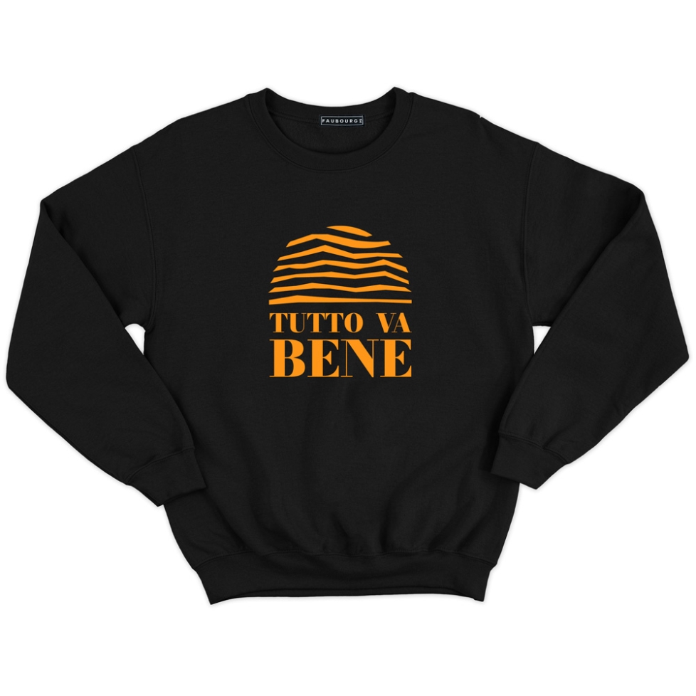 sweat noir tutto va bene homme
