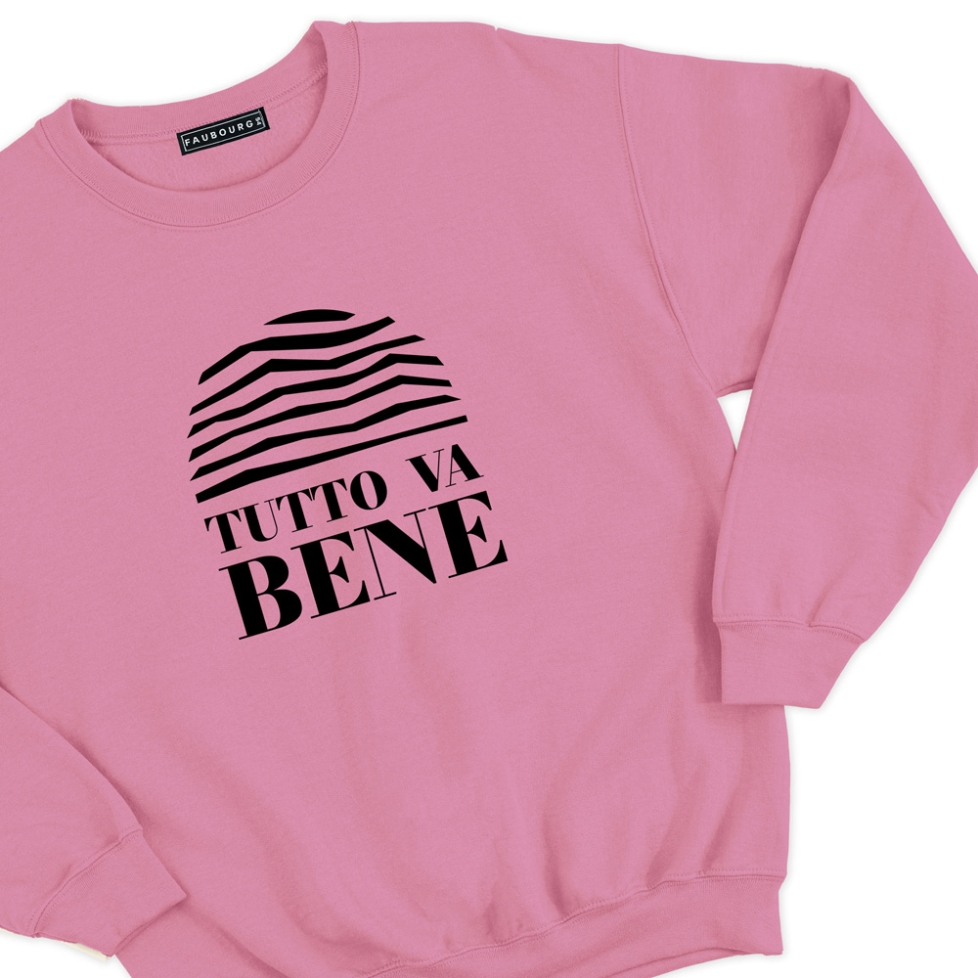 sweat rose tutto va bene homme