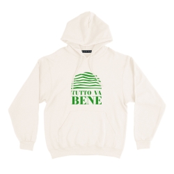 sweat capuche creme tutto va bene homme