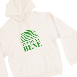 sweat capuche creme tutto va bene homme