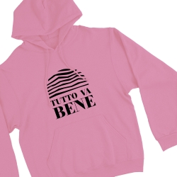 sweat capuche rose tutto va bene homme