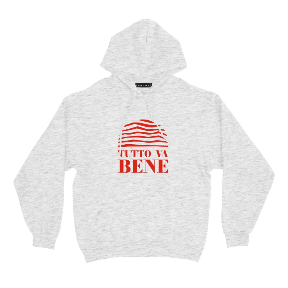 sweat capuche gris tutto va bene homme