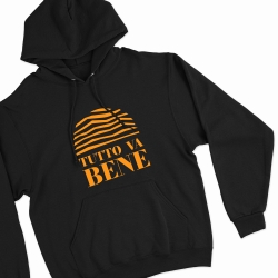 sweat capuche noir tutto va bene homme