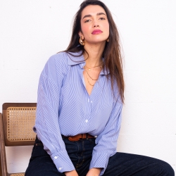 Chemise Delfina Bleu