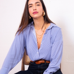 Chemise Delfina Bleu