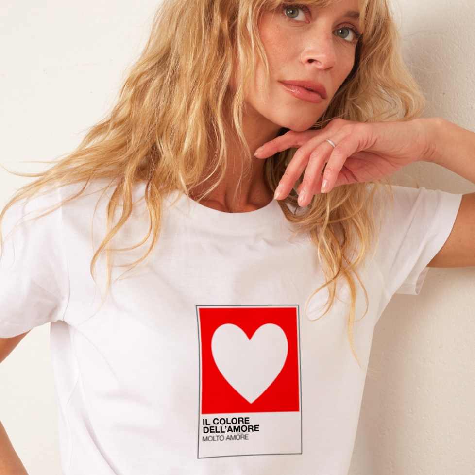 T-shirt Blanc Il Colore Dell'Amore