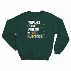 sweat vert Ville Françaises homme