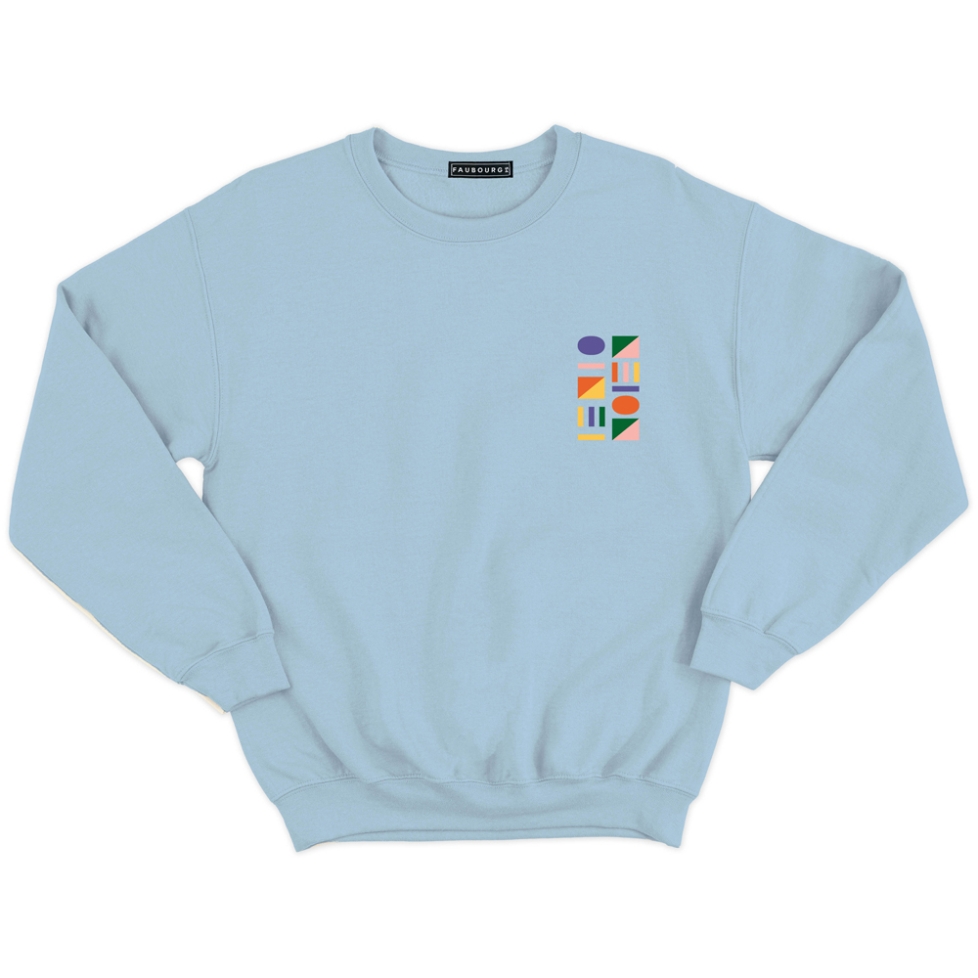 sweat bleu Ville Françaises homme