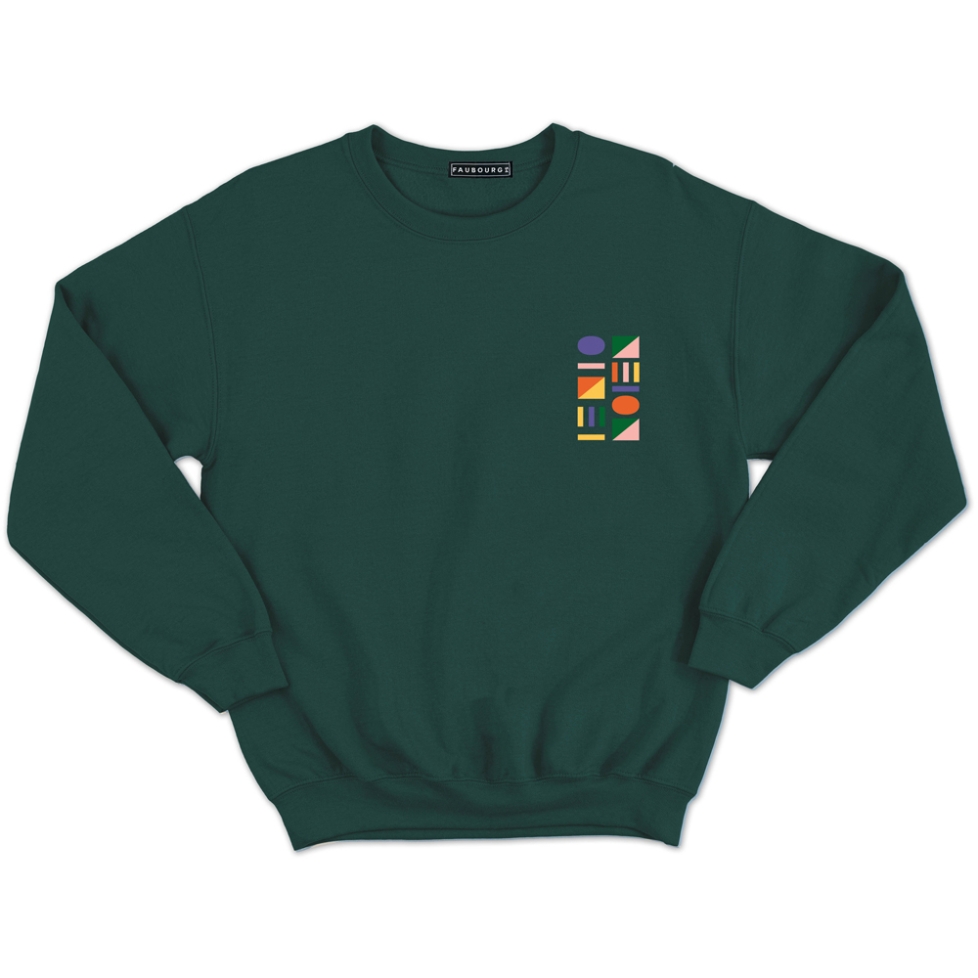 sweat vert Ville Françaises homme