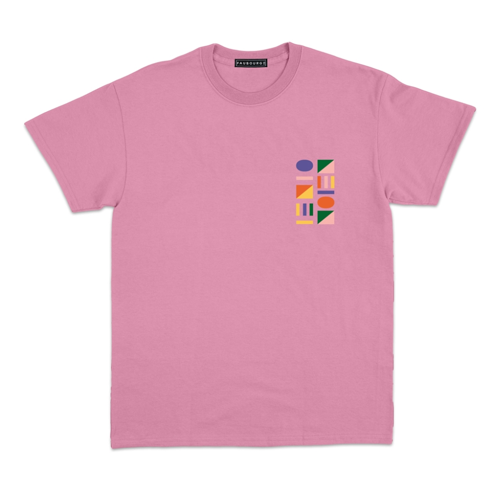 t-shirt rose ville françaises homme