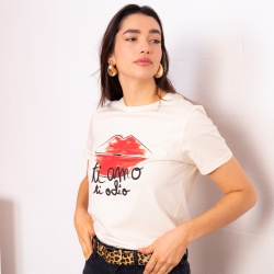 T-shirt Crème Ti Amo Ti Odio