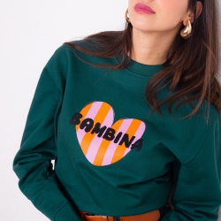 Sweat Vert Forêt Bambina