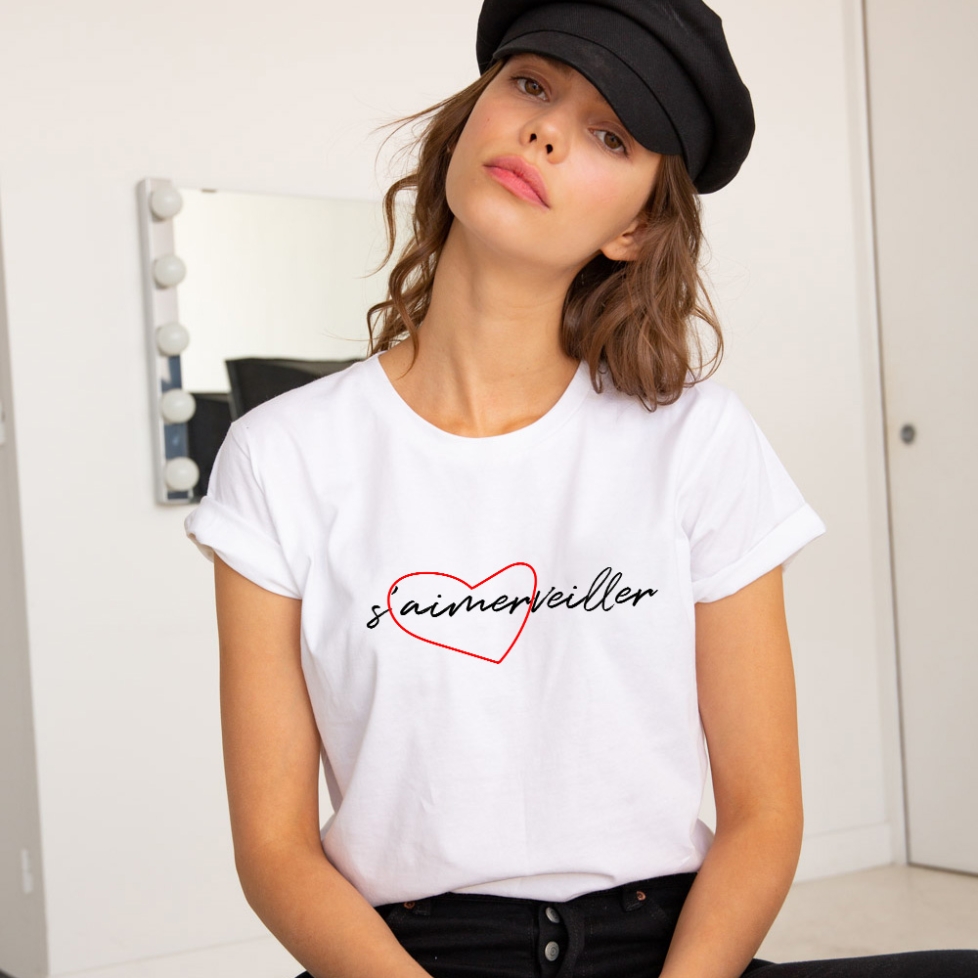 T-shirt Blanc S'aimerveiller