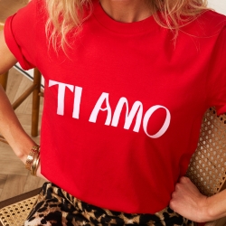 T-shirt Rouge Ti Amo