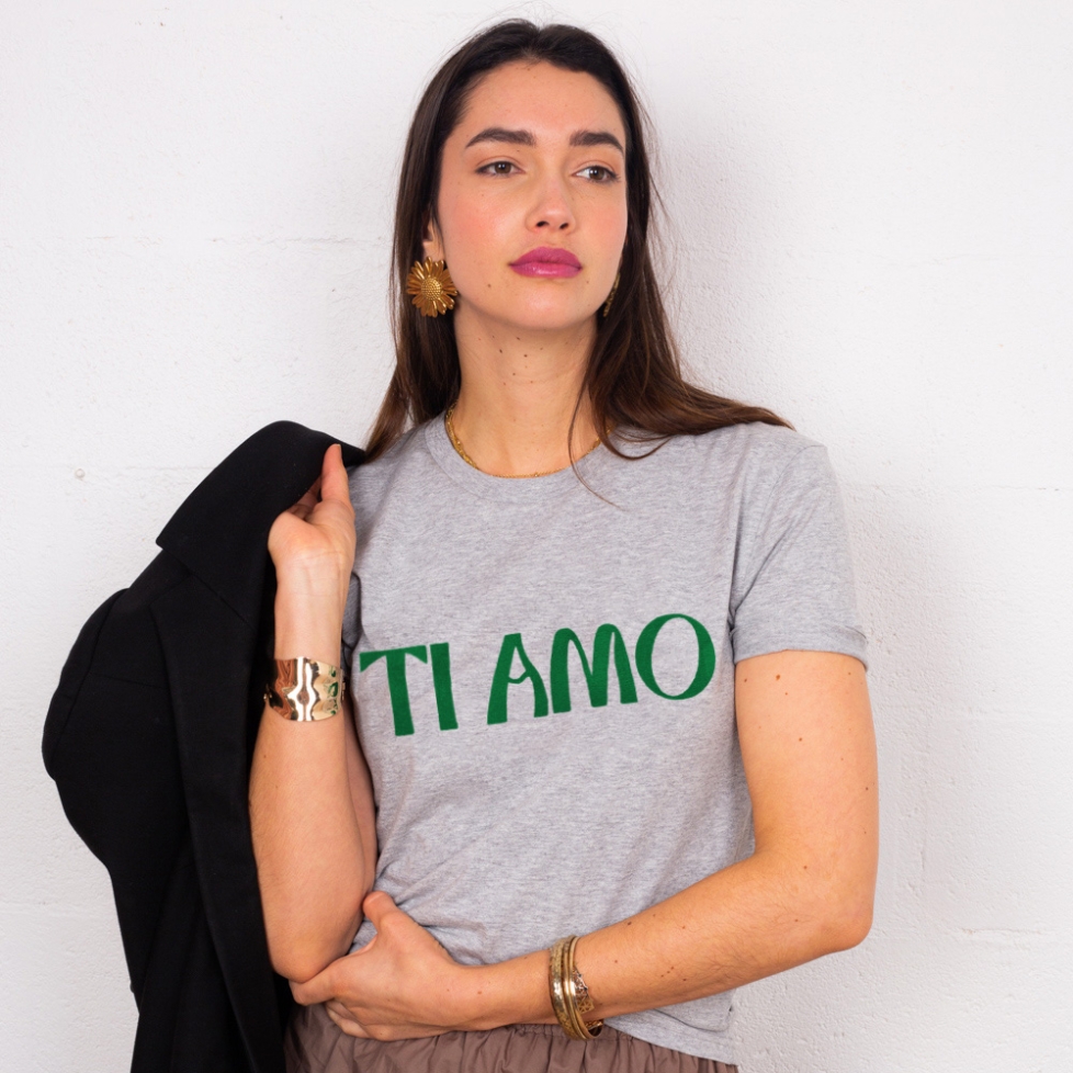T-shirt Gris Ti Amo